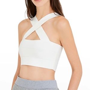 Halter Bandage Crop Top Herve Leger - White Size XS - BRAND NEW